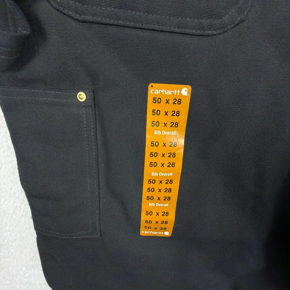 Carhartt Arctic Quilt Lined Bibs Overalls Mens 50x28 R03 BLK Black NWT NOS - Picture 10 of 10